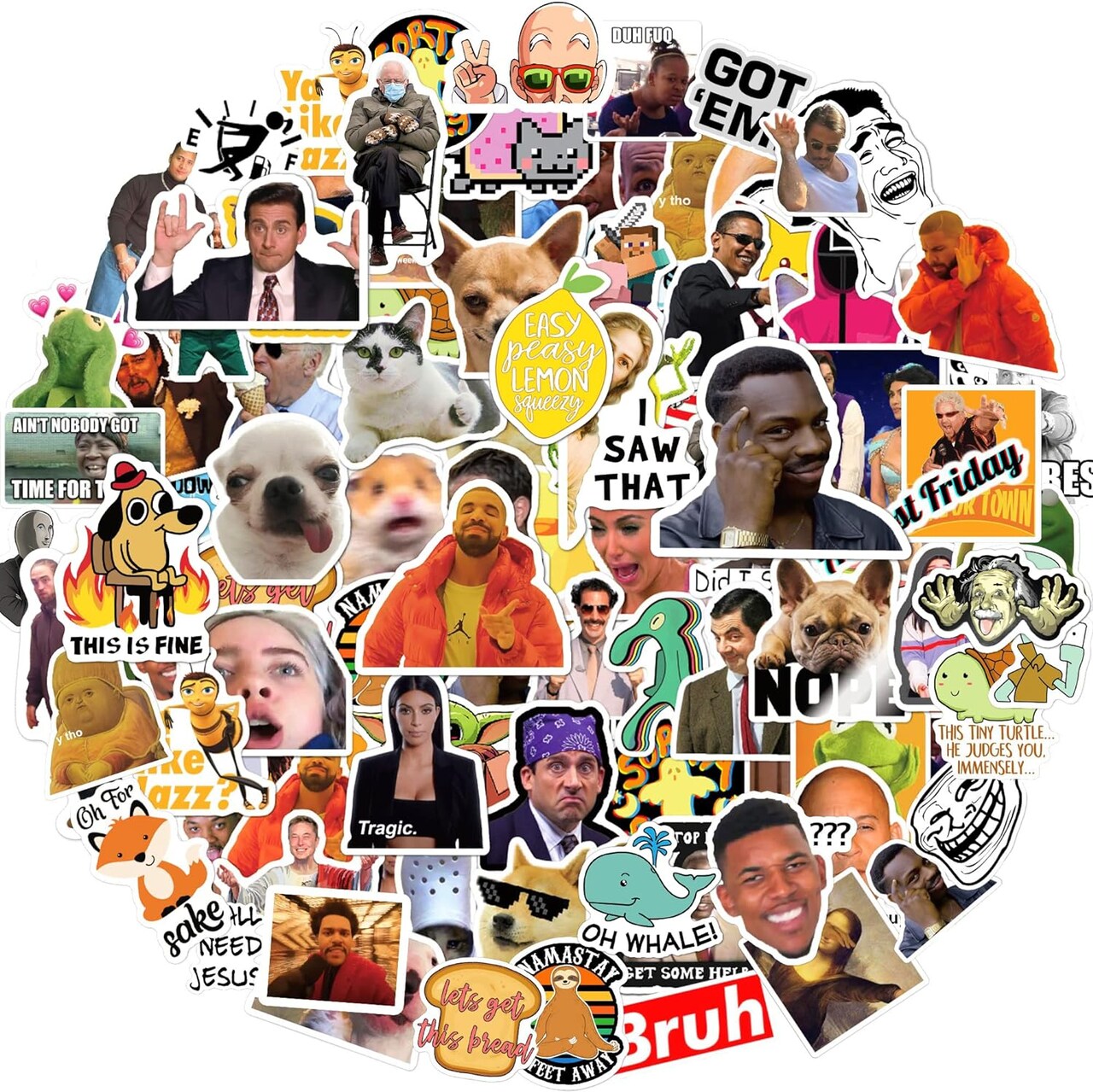 220 Pcs Funny Meme Sticker Pack – Trendy Waterproof Vinyl Decals for Laptop, Macbook, Water Bottle, Skateboard, and Phone – High-Quality Decorative Stickers for Teens, Students, and Party Favors